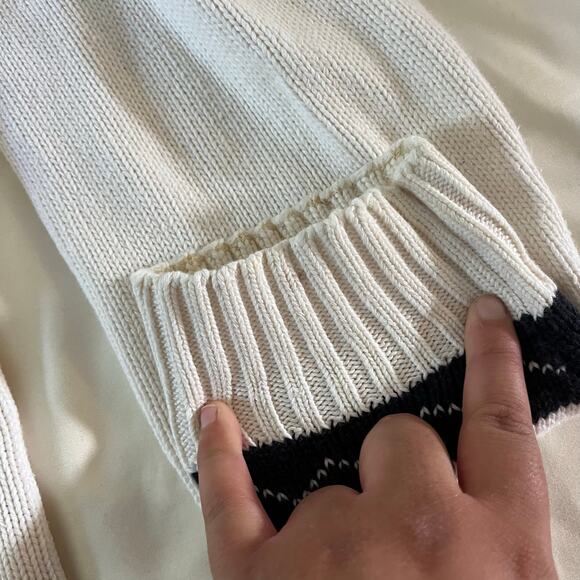 Vtg Y2K White Argyle Diamond Cardigan Wmns M Preppy Academia - Picture 4 of 11